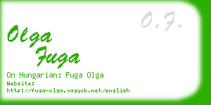 olga fuga business card